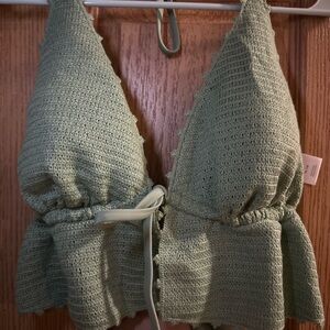 Wild Fable Sage Knit Bikini Top